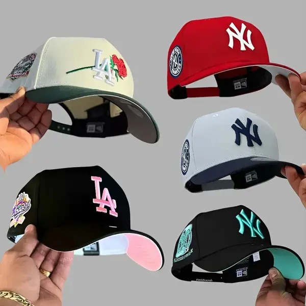 New Era LA Dodgers & NY Yankees MLB 9FORTY 59FIFTY Snapback – Unisex Fitted Baseball Cap, Gorras de Béisbol Hombre Mujer, Adjustable Trucker Hat, Streetwear Urban Fashion USA 2026, Vintage Baseball Style, Viral TikTok Headwear