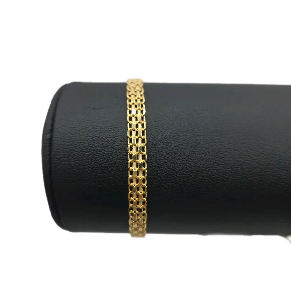 Bismarck 2-row Link Bracelet for Men - Gold-Tone, Durable Design, Perfect for Everyday Wear