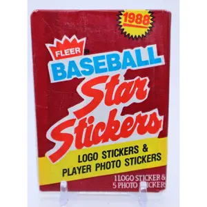 1988 Fleer Stickers Baseball Wax Pack (5 Cards)
