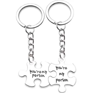 You're My Person Couples Keychain - Matching Keychain Set Gifts for Boyfriend/Girlfriend, Best Friends, Valentines Day Gifts for Him Her, Match Couples Gifts for Birthday Anniversary
