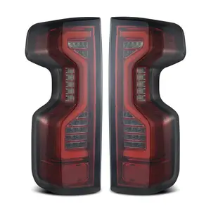 AlphaRex 19+ Chevrolet Silverado 1500/2500HD/3500HD PRO-Series LED Tail Lights Red Smoke