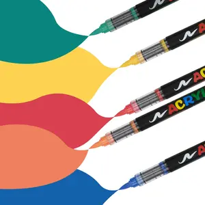 Acrylic Paint Marker Pen Set, Acrylic Markers, 1 Box Waterproof Marker Pen for Rock, Wood, Fabric, Canvas, Glass, DIY Crafts, Art Supplies