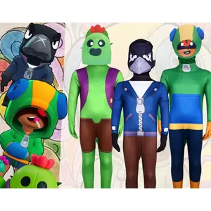 New Halloween Wild Brawl Cosplay Game Character Costume One-Piece Bodysuit Outfit