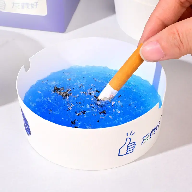Disposable Ashtray 25-Pack, Portable & Eco-Friendly Paper Ashtrays