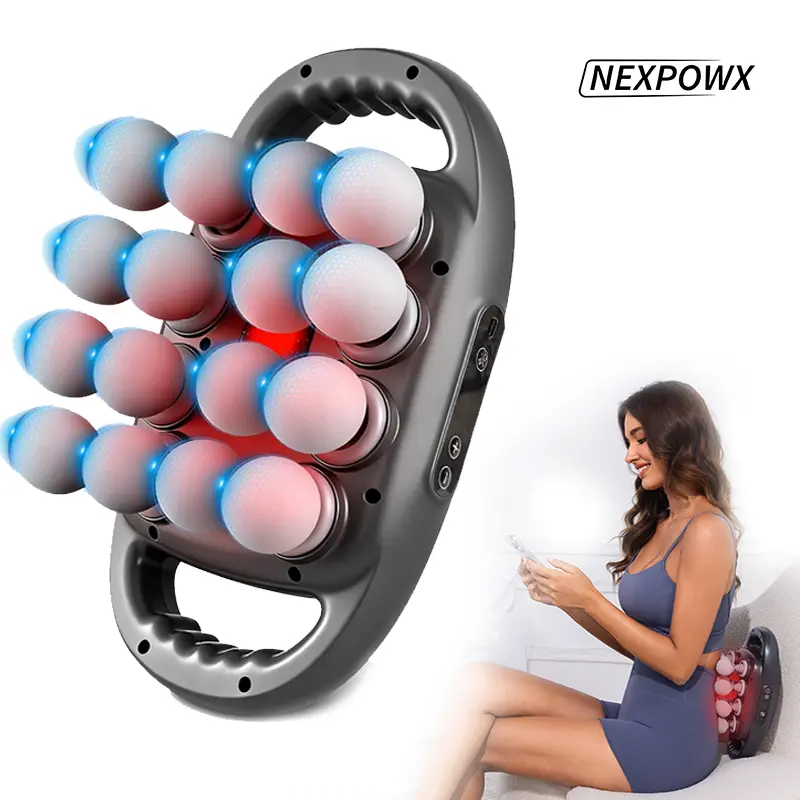 Nexpowx 16-Head Deep Tissue Massage Gun for Full-Body Muscle Relief, High-Power Percussion Massager with Adjustabl Daily e Speeds, Portable Pain Relief Device for Athletes, Fitness Recovery & Home Relaxation Handle Sensitive, asmr head massager Relaxing