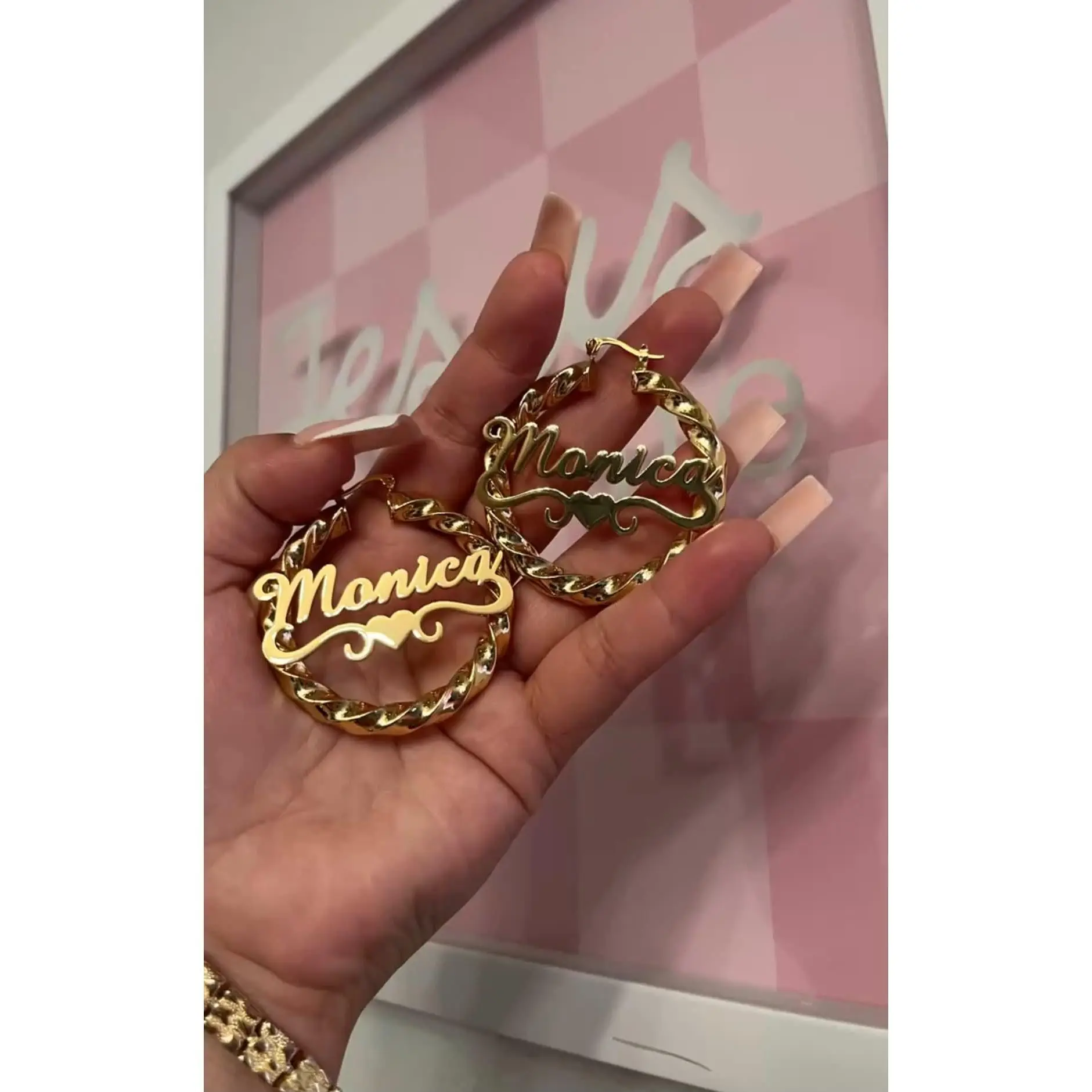 Custom Name Hoops - Fashion Costume Jewelry Earrings for Women