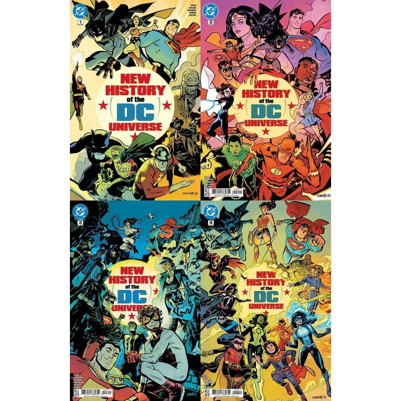 New History Of The DC Universe #1 2 3 4 Cover A Chris Samnee Set