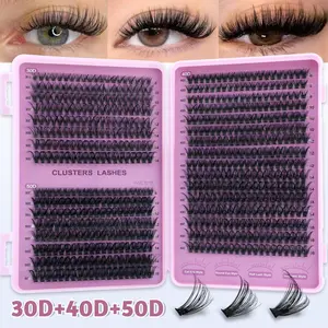 Professional and Beginner-Friendly False Eyelashes, Easy Home Use, Dense D Curl, Non-Toxic, Mixed Length, 0.07mm Thickness