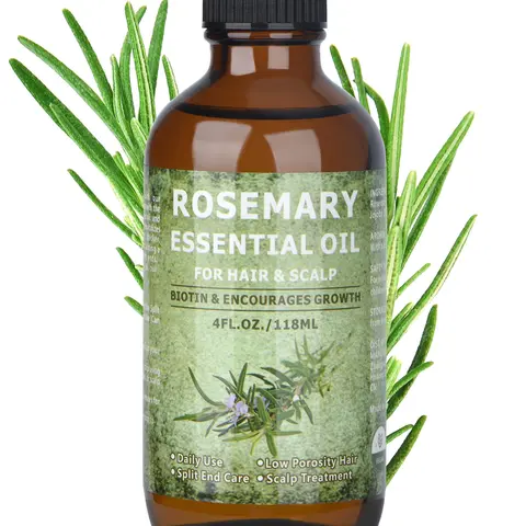 MUZAMOX NatureGift Haircare Rosemary Scalp Serum 4.0oz with Jamaican Black Castor Oil & Jojoba Oil - Thickening Nourishing, Strengthening Serum for Dry, Damaged Hair, Split Ends, Soft Silky Hair