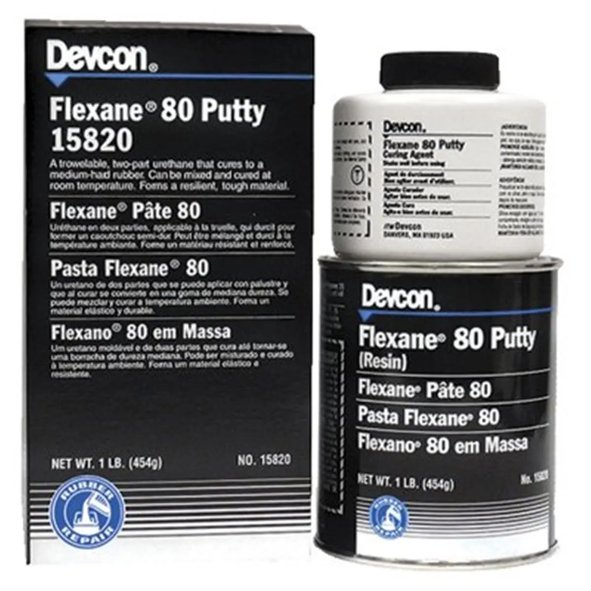 Devcon 230-15820 1Lb Flexane 80 Polyurethane Putty, Tough Sealer for Concrete - Resists Abrasion, Accommodates Expansion (Home Improvement Building Supply)