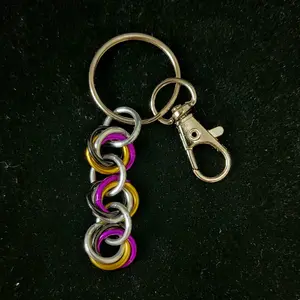 Nonbinary Chainmaille Keychain