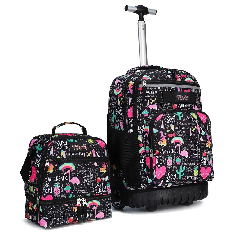 matein rolling backpack 17 inch travel laptop backpacks with wheels -  TikTok Shop