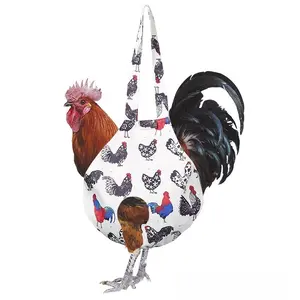 Rooster Print Pet Chicken Carrier Bag, Portable Breathable Tote for Chickens & Ducks, Ideal for Farming & Animal Lovers