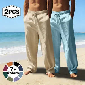 Spring new cotton and linen casual wide-leg pants, breathable, fashionable, versatile, sports trousers