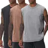 Men's Vintage Cotton Fitted Round Neck Sleeveless Muscle Tank Top - Menswear, Gym-to-Beach Wear, Comfortable & Stylish Look, Beach Activities, Acid Wash Soft Vest, Summer Essential, Avoid Using Bleach