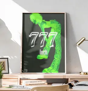 777 Luck Abstract Poster | Themed Wall Art Print, Poster, Decor Room