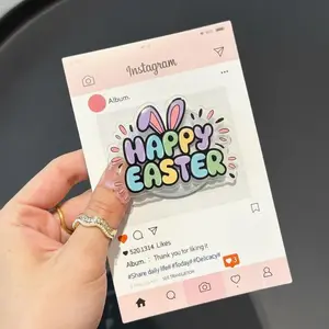 Cute Happy Easter Bunny MagSafe Phone Grip – Magnetic Pop Socket & Kickstand – Easter Gift