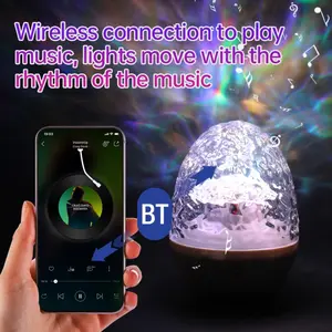 Cute bedroom INS bedside lamp, can be connected to Bluetooth speaker ambient light, with remote control small night light, assisting sleep, birthday gift, room decoration,