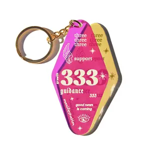 333 GUIDANCE ANGEL NUMBER IRIDESCENT KEYCHAIN