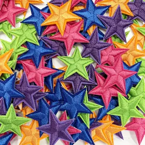 Mini Star Bundle - 50 Pieces Iron On Star Patches (Brights Mix)