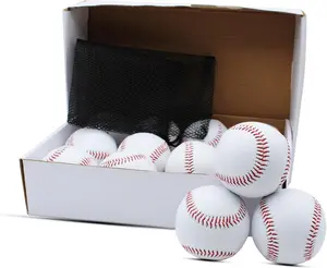 Baseball, 12 Pack  Baseballs Unmarked Practice Rubber Core Baseballs for Hitting, Soft Toss, Batting, Fielding, Pitching