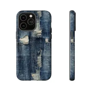 Denim Tears Phone Case, Faux Torn Blue Jeans, Blue Jean Baby Case, Ripped Jean Aesthetic Case, Torn Denim Aesthetic Phone Case, Magsafe Phone Cases For IP X 11 12 13 14 15 16 17 S21 S22 S23 S24 S25-Ultra Series