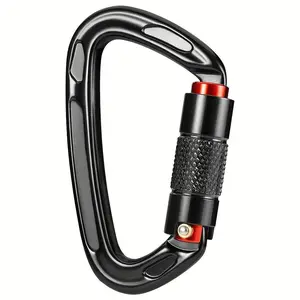 Outdoor Climbing Main Lock, D-shaped Automatic Lock Safety Buckle, Heavy Duty Buckle for Climbing, Rapid Descent and Mountaineering, Heavy Duty Carabiner