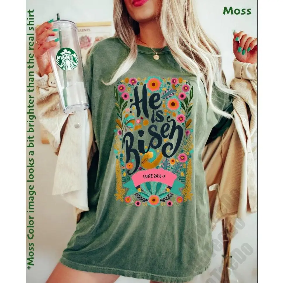 Comfort Colors® He Is Risen Shirt,Easter Shirt,Kids Retro Easter Shirt,Religious Easter Shirt,A Lot Can Happen in 3days Shirt,Easter Shirt Casual Cotton