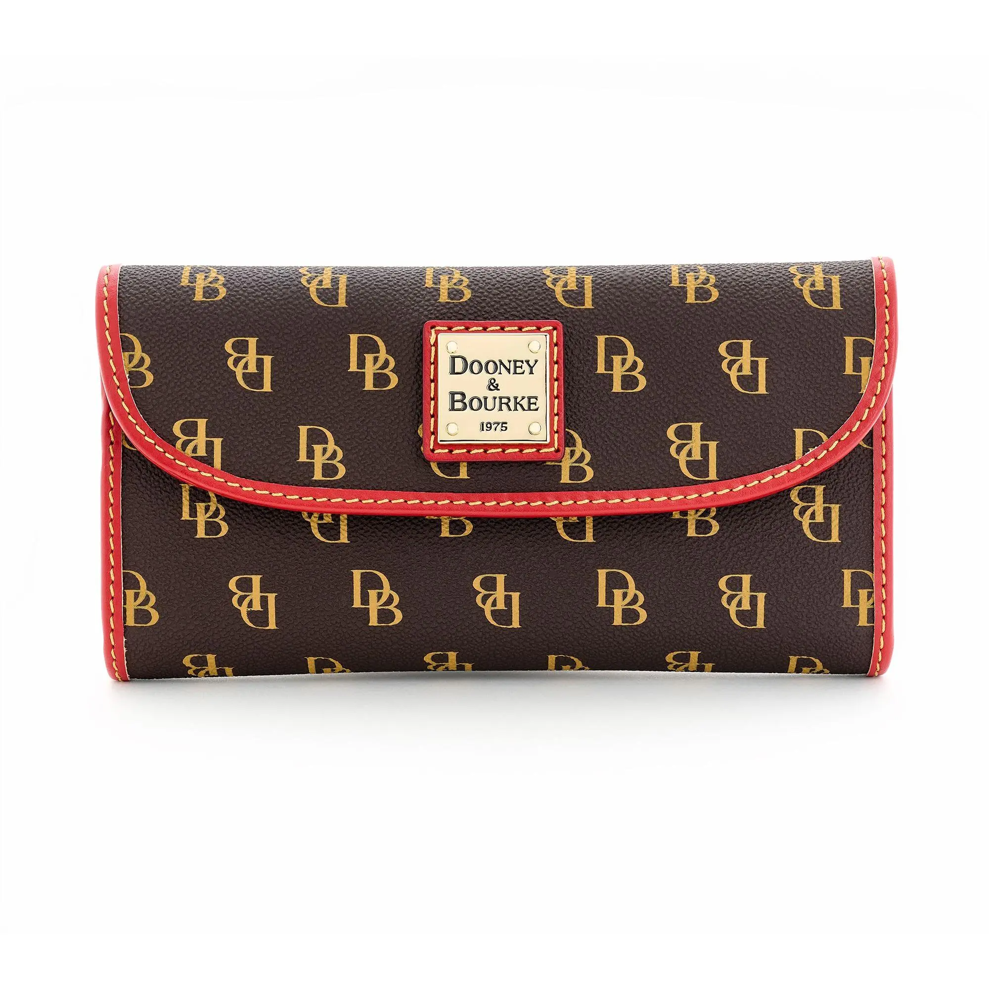 Dooney & Bourke Gretta Continental Clutch with Colored Trim Dooney & Bourke Gretta Continental Clutch with Colored Trim