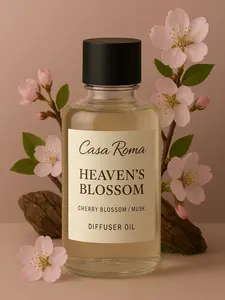 Casa Roma Heaven’s Blossom Aroma Oil – Premium Cold-Air Diffuser Oil Blend with Magnolia, Cherry Blossom, Jasmine & Vanilla – Compatible with Casa Roma & Waterless Diffusers (120ml Bottle)