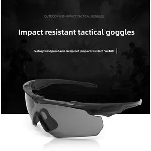 Tactical Protective Glasses Outdoor Military Enthusiast Tactical Goggles Real Shooting CS Equipment Goggles Set