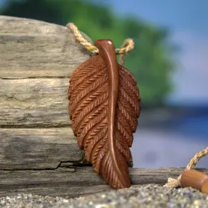 Wild Fern Necklace - Hand Carved