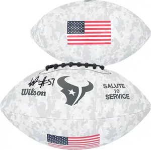 Will Anderson Jr. Houston Texans Autographed 2024 Salute To Service Wilson Football - Fanatics Authentic Certified