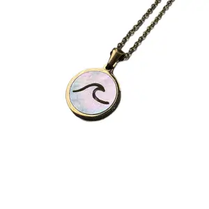 Abalone wave necklaces beach bumz stainless steel