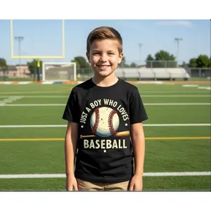 Vintage Baseball Tee for Boys Custom Name & Number 100% Cotton Retro World Cup Style Youth Baseball Player Shirt Little League Game Day