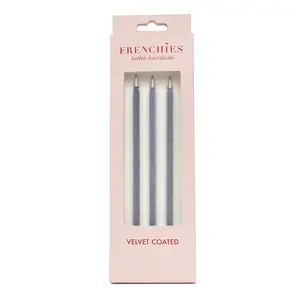 Frenchies Grey Velvet Hairsticks