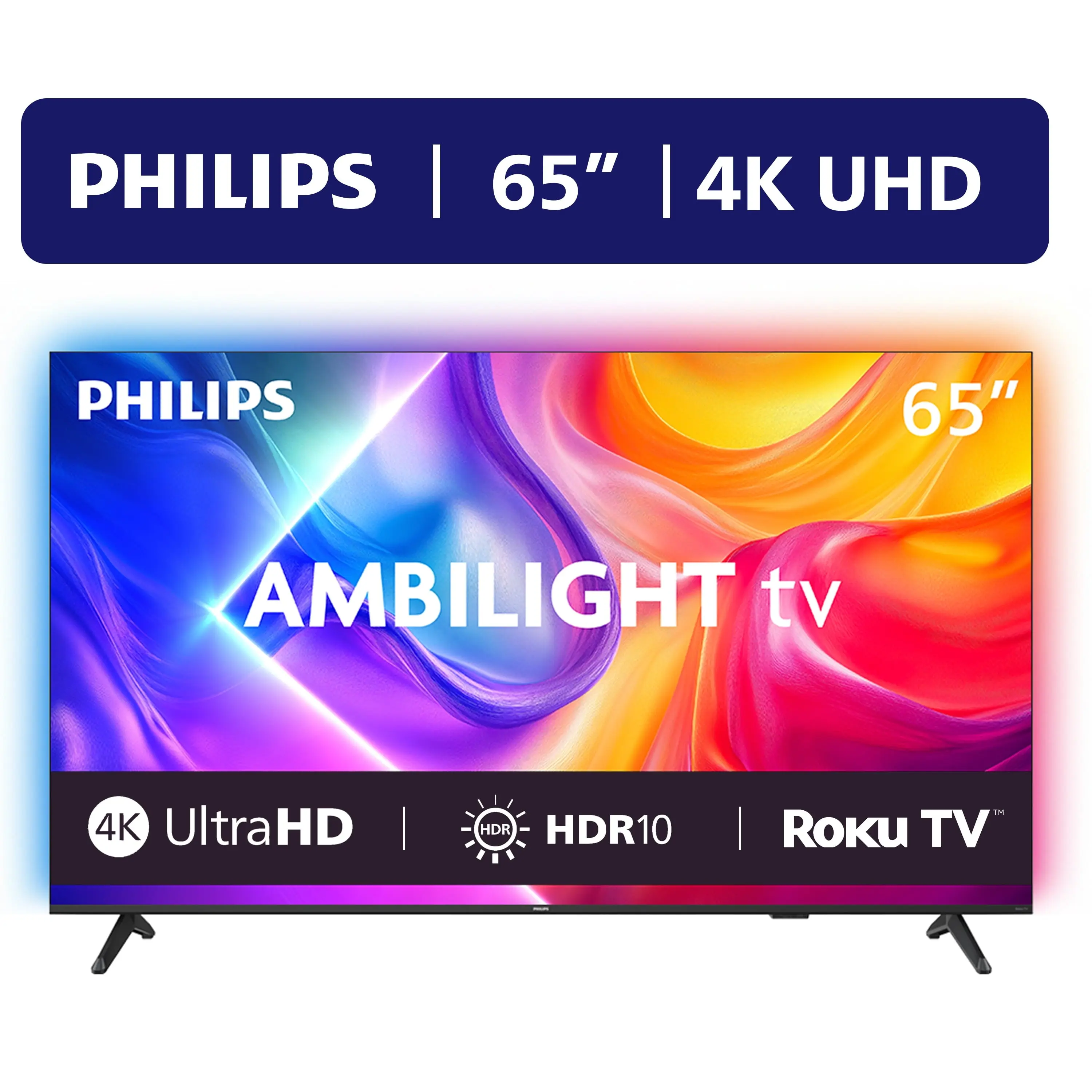 Philips 65-Inch 4K UHD Ambilight Roku Smart LED TV