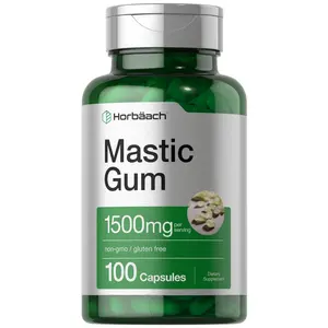 Horbäach Mastic Gum Capsules 1500mg 100 Count | Non-GMO & Gluten Free