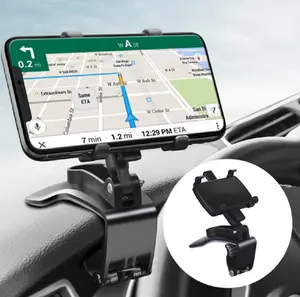 TIKA 360 Rotating Car Phone Mount - Secure Dashboard Clip Stand Compatible with iPhone, Galaxy, and Other Smartphones