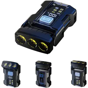 Portable Strong Light Multifunctional Keychain Light Charging Digital Screen USB Charging Outdoor Emergency Light Compact Rechargeable High Lumens Flashlight High Performance Flashlight