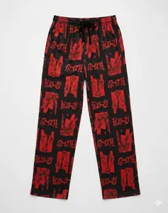 Women's Chainsaw Man Denji & Power Anime Print Pajama Set - Breathable, Elastic-Fit Full-Length Stretch Loungewear, Soft Nightwear for Adult Casual Wear