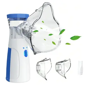 Portable Handheld Nebulizer Machine - Compact Handheld Size, Mesh Separator, USB-Powered with USB Rechargeable Cord, Accessories Included, for Adults & Children, Home Facial Hydration Device (Battery Not Included)