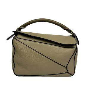 Pre-owned Loewe Calfskin Small Puzzle Bag Artichoke Green