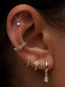 Women's Elegant Rhinestone Decor Earrings Set, Exquisite Trendy Earrings, Fashionable Jewelry for Women for Daily & Party Decoration, High Quality Earrings