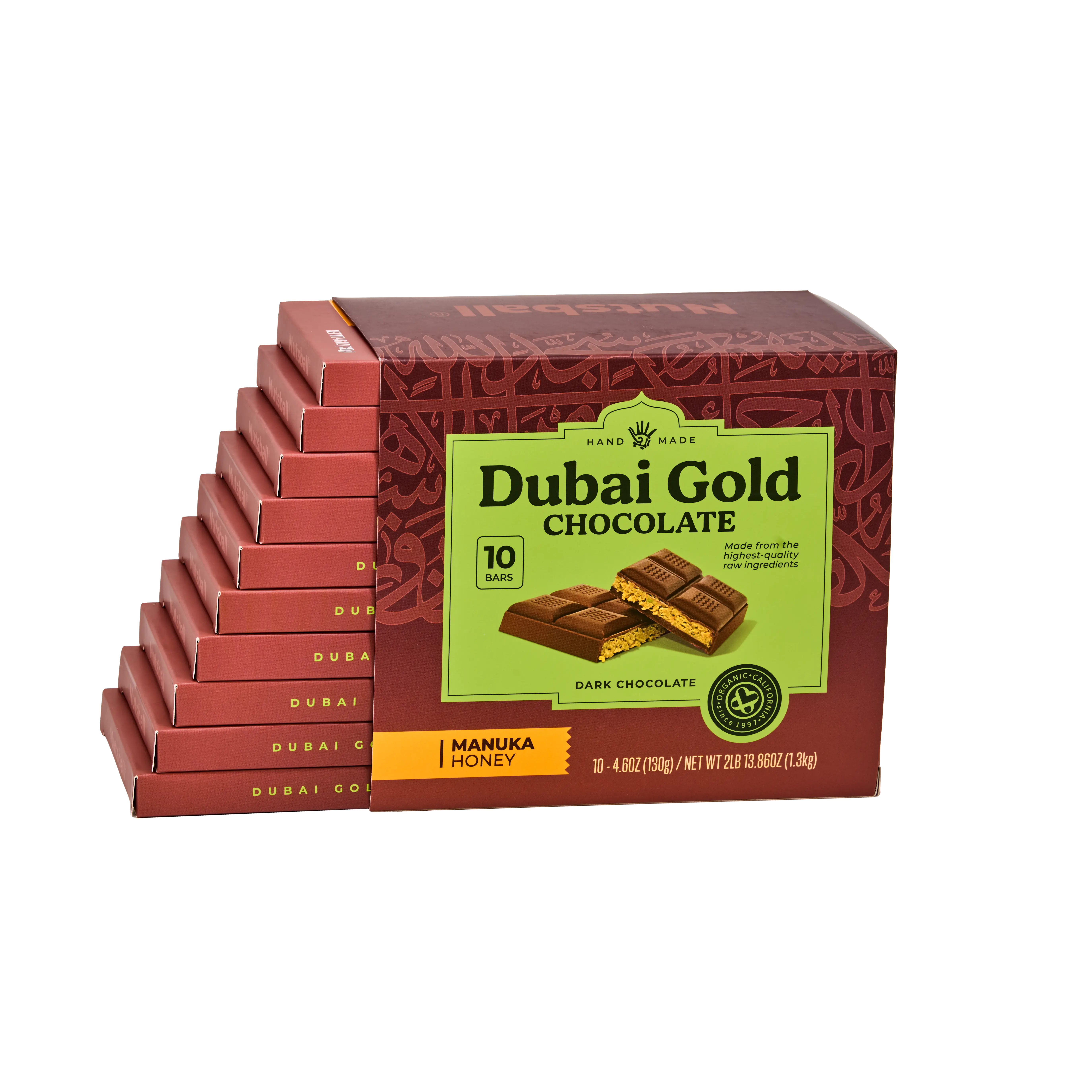 DUBAI GOLD Dark Chocolate Bar 10-110g / 1,1 kg