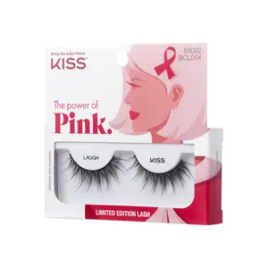 Kiss The Power of Pink Limited Edition False Eyelashes, ‘Laugh’, 1 Pair