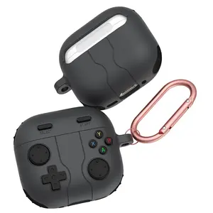 Vintage Game Machine Style 3D Silicone Case for AirPods 4, Anti-Drop Protection, Wireless Charging Support, Shockproof Cover