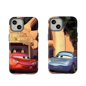 Lightning McQueen & Sally Couple Phone Case, Phone Case Couple, Lightning McQueen Phone Case, Tough Cases, Cars Phone Cases iphone 16 pro max  cases iphone  16  pro  case men  phone  cases
