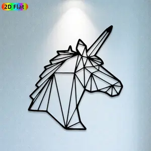 1pc Unicorn Metal Wall Art, Sleek Unicorn Statue Mural, Ideal Gift for New Year, Easter, Mythical Decor Enthusiasts, Weather-Resistant Metal Wall Decor Wall Sculptures, Perfect for Bedroom Wall & Garden Fence, Charming Fantasy-Inspired Wall Art