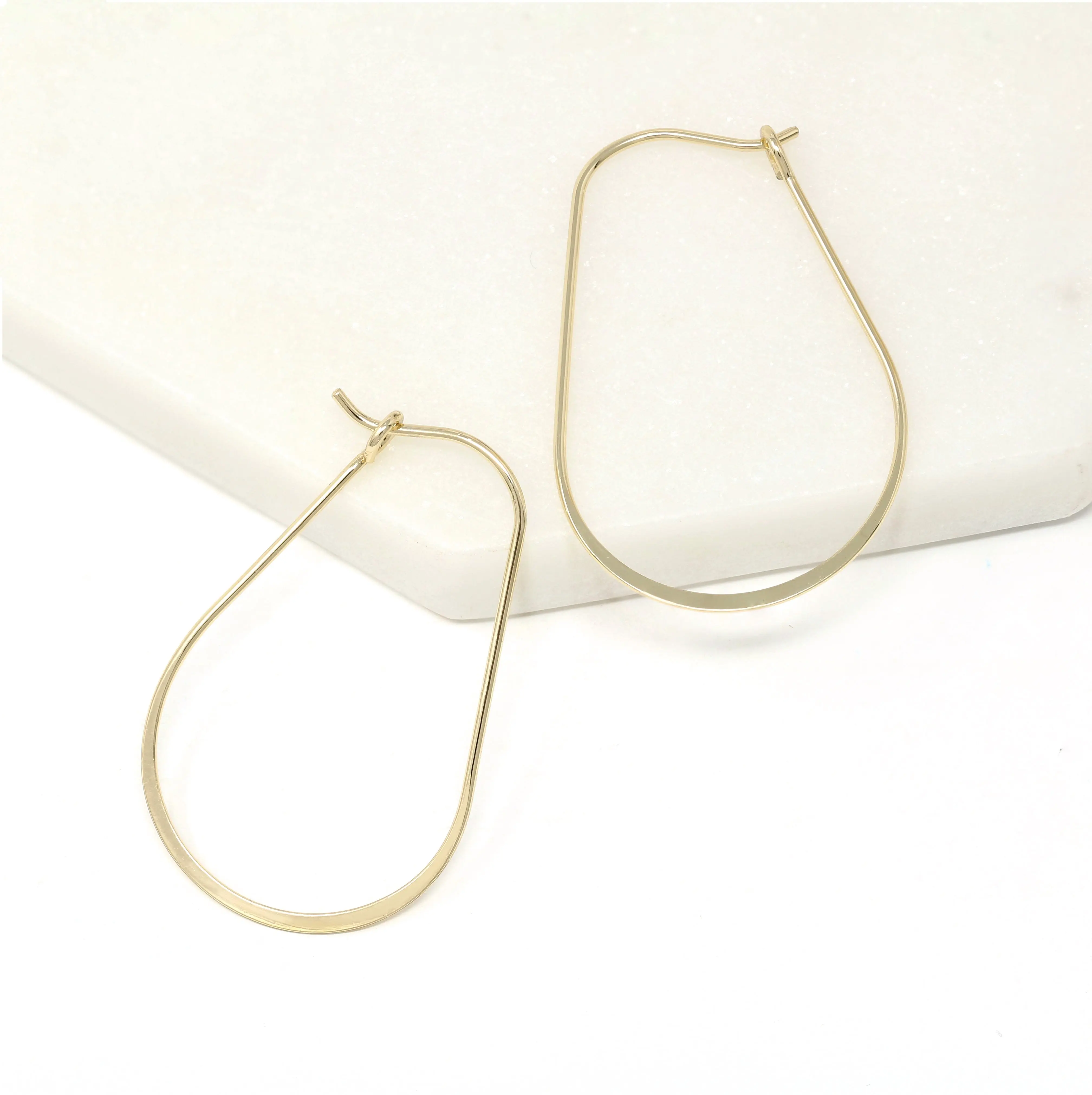 Small Teardrop Lightweight Hoop Earrings